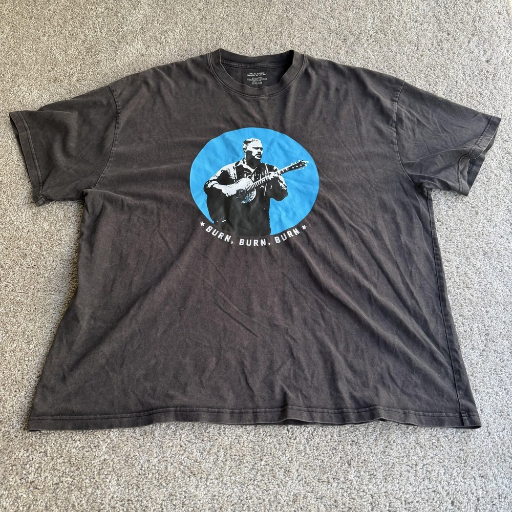 Zach Bryan Shirt Mens 2XL Black Burn Burn Burn Tour 2023 Tee T-Shirt Music